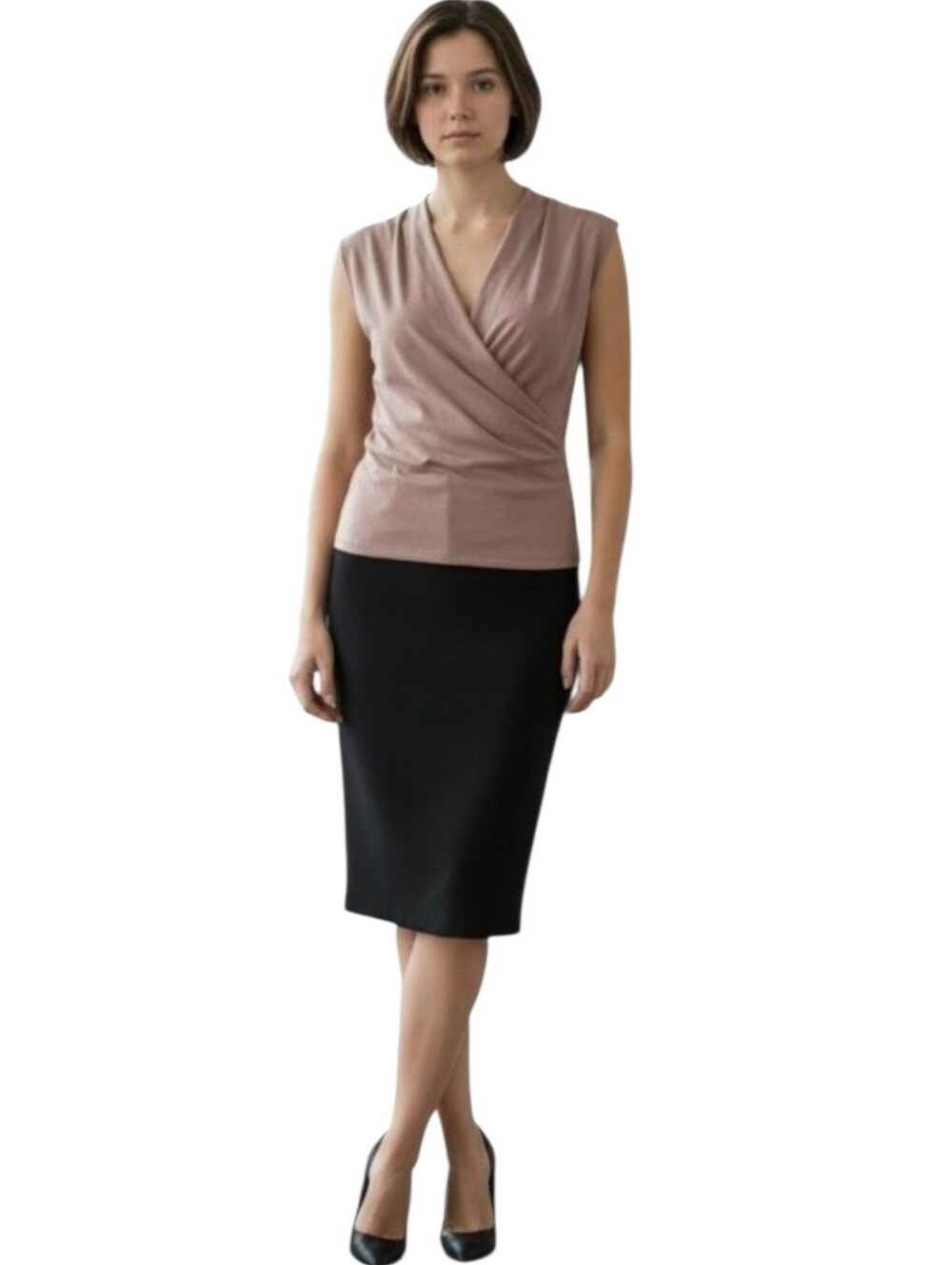 Banana Republic Sleeveless Blouse in Taupe